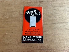 Mayflower Commander Electric Refrigeration Vintage Advertising 1930s Fridge Ad
