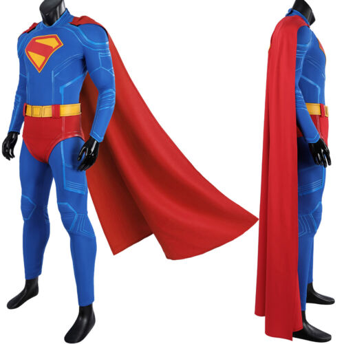 Superman Cosplay Outfit New Movie Legacy Clark Kent Costume With Belt Cape - Picture 5 of 28