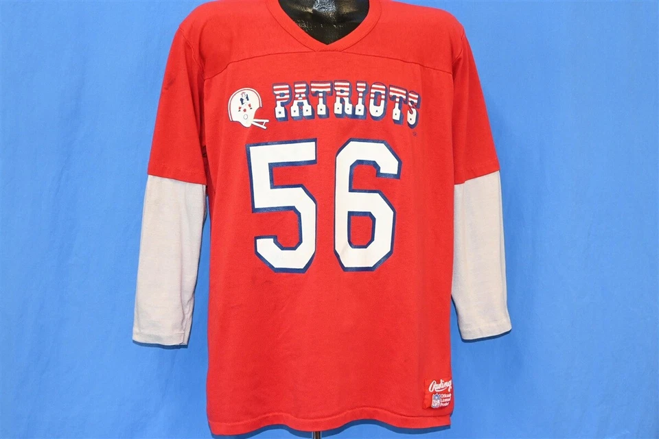 Camiseta vintage años 80 NUEVA INGLATERRA PATRIOTAS ANDRE TIPPETT #56 NFL FUTBOL XL Foto 2 de 4