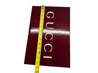 Authentic Gucci Rare Burgundy Empty Gift Storage Box w Booklet