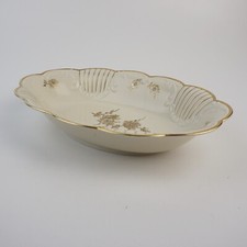 Eamag Alt Schönwald, Ovale Servierschale, Goldrand, Floral, Blumen, ca. 1930