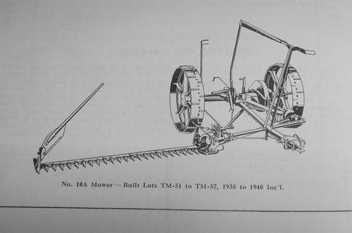 Neu Idea 10 10A 20 30 Bodengetriebener Sichelmäher Teile Handbuch Pferd gezogen & mehr - Bild 9 von 15