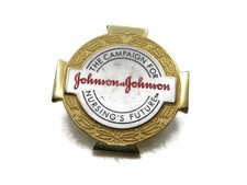 Vintage Johnson & Johnson Campaign for Nursing's Future Lapel Pin Gold Tone