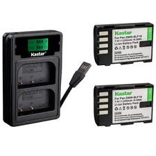 Kastar Battery X2 + Charger for Panasonic DMW-BLF19/E/PP DMC-GH3 GH4 GH5S G9 SD