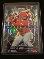 Christian Moore 2025 Prizm Prizmatic - Blue Prizm #52/99 - #6 Anaheim Angels