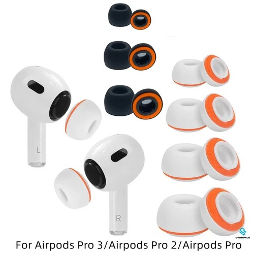 3 Pairs Replacement Silicone Ear Tips Buds for Apple Airpods Pro 3 Airpods Pro