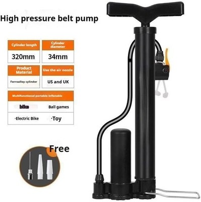 Bike Floor Pump with Gauge,Bike Pump High Pressure 160 Psi,Bicycle