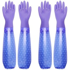 Long Gloves for Cleaning Bathroom,Waterproof Chemical Resistant Gloves Elbow ...