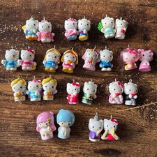 Sanrio Hello Kitty Mascots Set of 9 Plush Keychains Non-Sale Used