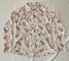 Wrangler Pearl Snap Western Shirt Size Large Pink Paisley LW5141 Women