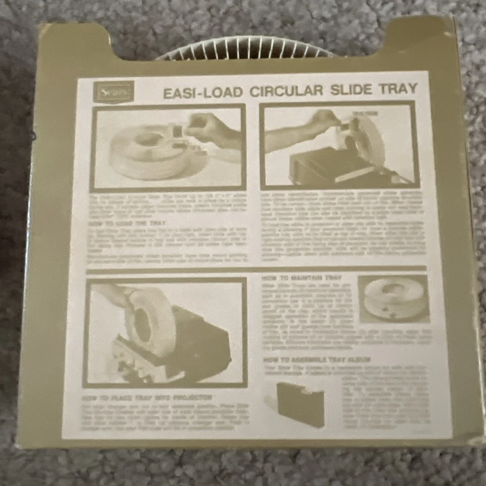 Sears Easi-Load Circular Carousel Slide Tray Holds 100 2x2 Slides - NOS VINTAGE - Image 2 of 4