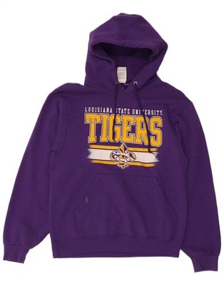 RUSSELL ATHLETIC Herren LSU Tigers Hoodie Pullover UK 34/36 Small Lila AV04