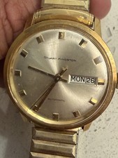 Orologio Uomo Vintage Aureole 17 Jewel Automatico Placcato Oro Stuart Kingston Incabloc