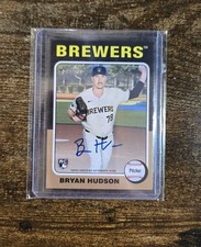 Mint 2024 Topps Heritage Milwaukee Brewers Bryan Hudson Rookie Card Auto ???. rookie card picture