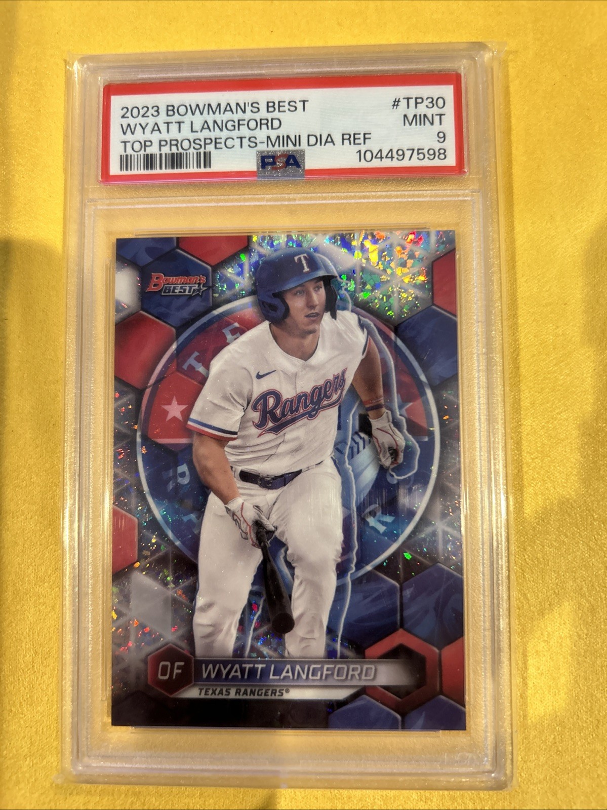 2023 Bowman's Best - T-P Wyatt Langford #TP-30 Mini-Diamond Refractor /299 (RC)