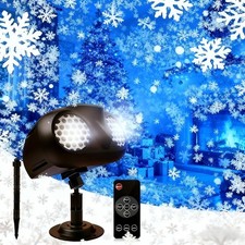 Dual Head Christmas Projector Lights Outdoor Snowflake Waterproof Remote Timer