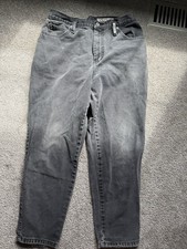 Vintage Sasson Black Denim Tapered High-Rise Mom Jeans Size 6/8 See Details