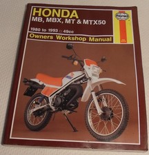 Honda MB50 MBX50 MT50 MTX50 1980 to 1993 Haynes Workshop Manual