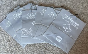 6 Welcome to Our Wedding Gift Bags, 7" x 9", Reception, Hotel Gift