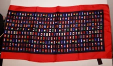 WRH International Flags 100% Silk Rectangular Scarf 40" x 10"