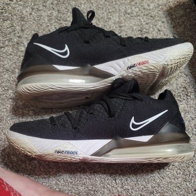 Men's Nike Lebron XVII Low Top Black/White Multi Color CD5007 002 Size 11.5