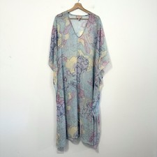 Show Me Your Mumu World Tour Kaftan OS Map Print Cover Up Made in USA