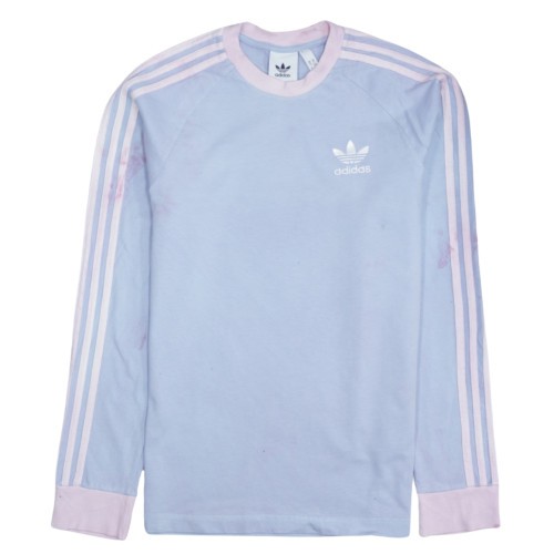 Adidas Mens Long Sleeve T Shirt Blue Cotton Trefoil Logo Three Stripe Top XS