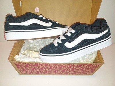 NEW Vans Caldrone Mens Womens sz 7.5 Suede Mesh Black White Skate Shoes Sneakers