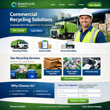 Commercial Recycling Website Design | Hosting + Domain Included