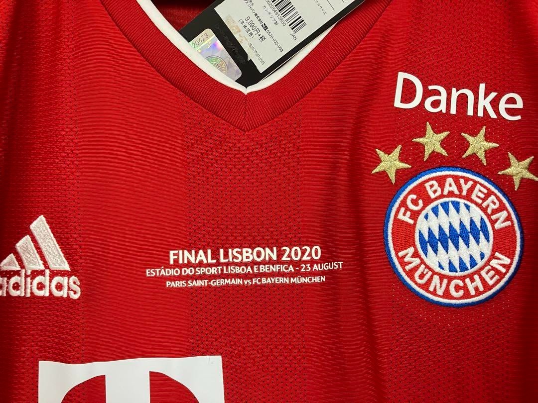 19/20 バイエルン・ミュンヘン　チアゴ　新品紙タグ付き　CLフルパッチシャツ Thiago Alcantara #6 Bayern Munich 19/20 CL Full Patch Jersey L (US