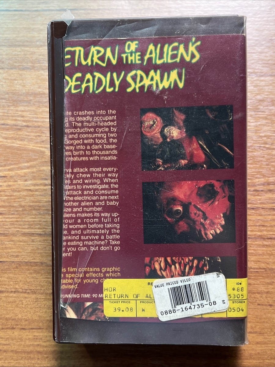 Return of the Alien's Deadly Spawn VHS Horror Cult Movie RARE