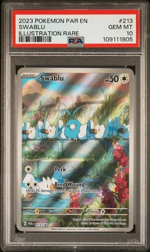 Pokemon Swablu Paradox Rift 213/182 Illustration Rare PSA 10 Gem Mint
