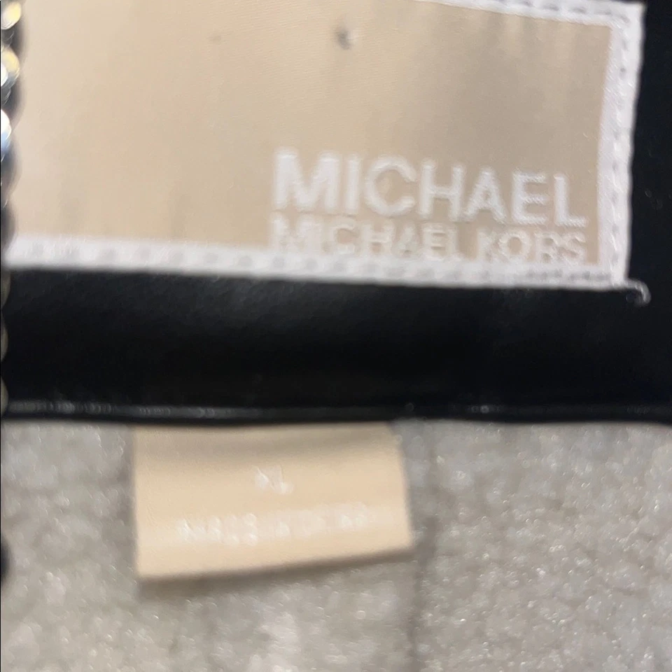 MICHAEL MICHAEL KORSShearling-Collar Leather Moto Jacket - Image 3 of 4