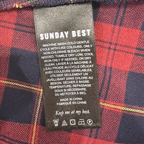 Sunday Best minigonna a quadri linea A multi taglia 6 preppy - Foto 5 di 6