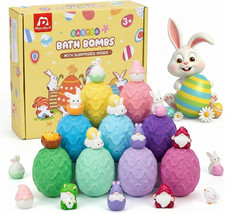 Easter Bath Bombs for Kids with Surprise Toys Inside, 9 PCS Easter Egg Bath Bomb