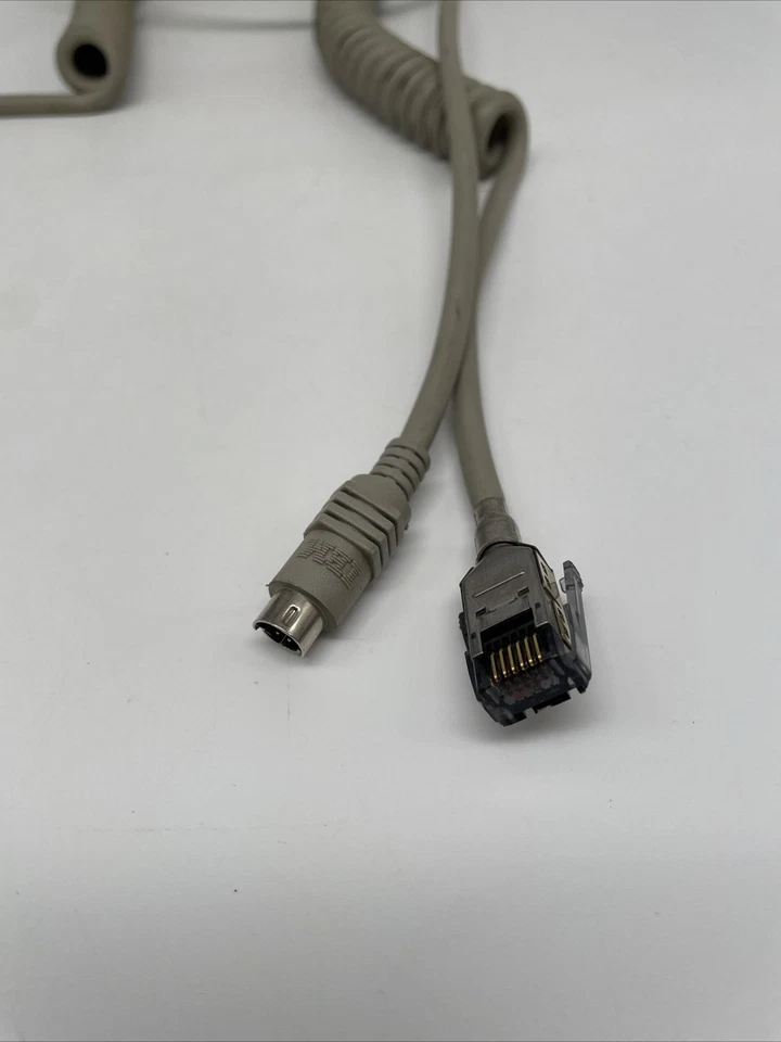 IBM Model M Keyboard Cable Coiled with SDL to PS/2 Connector Genuine OEM 8’ - Image 2 of 4