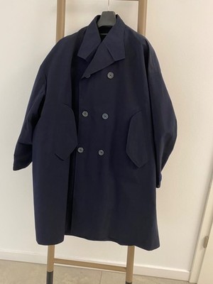 Giorgio Armani leichter Trenchcoat, dunkelblau, ca. Gr. 56, doppelte Knopfreihe