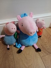 Peppa Pig Bundle George Plush Blue Backpack, Peppa Plush & George Plush