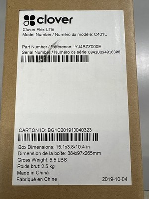 NEW SEALED Clover Flex LTE C401U Card Reader Small Business Credit Card Scanner