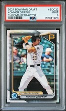 2024 BOWMAN DRAFT CHROME-REFRACTOR #BDC22 KONNOR GRIFFIN PSA 9