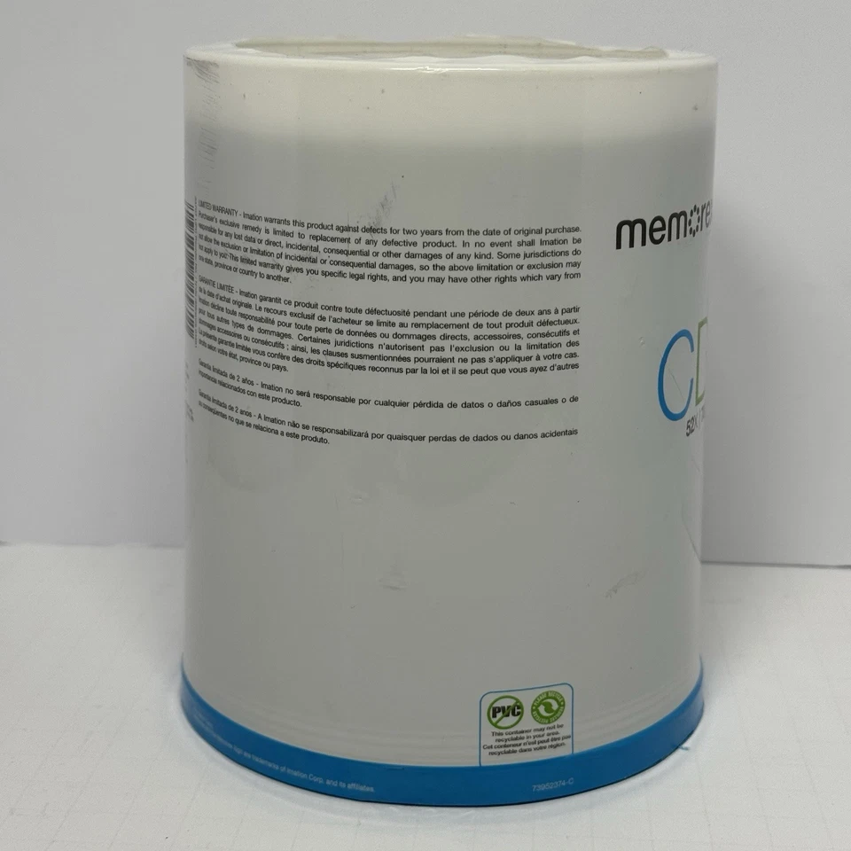Memorex CD-R 100 Pack 52x 700MB 80min Blank Recordable Discs Sealed Spindle New - Image 4 of 4
