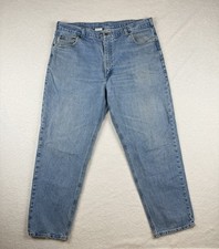 Carhartt B17 STW Relaxed Fit Men  s Work Denim Light Wash Jeans Size 42x32