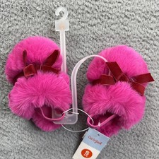 Cat  Jack Toddler Girls Size Small 5/6 Pink Scuff Slide Slippers