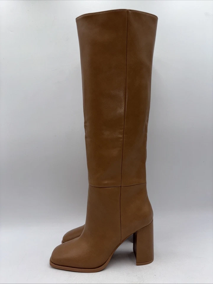 Call It Spring Women's Nadiah Knee High Boot Tan Faux Leather Size 7.5 N - Image 3 of 4