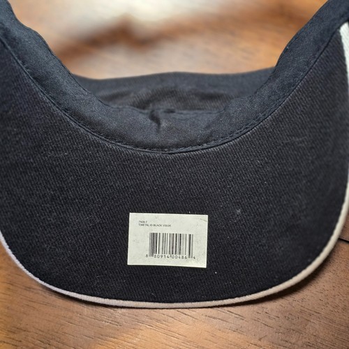 Black Golf Visor, Reflective T, Embroidered T, One size, DCI 750, Cotton - Afbeelding 5 van 6