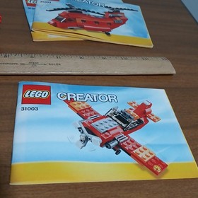 LEGO CREATOR: Red Rotors Helicopter Airplane Motor Boat 3 In 1 (31003)
