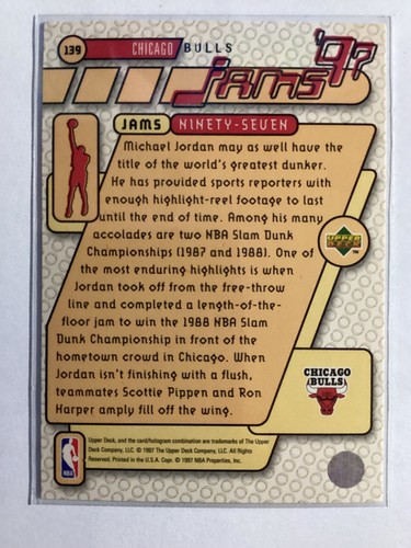 1997-98 Upper Deck - Jams '97 - Michael Jordan #139 Chicago Bulls - Bild 2 von 2