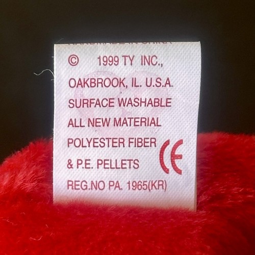OSITO The Mexico Flag Red Bear Original TY Beanie Baby Buddy Vintage 1999 MWMT - Picture 7 of 8