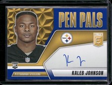 2025 Donruss Elite #PP-KAL Kaleb Johnson Pen Pals Blue Ink