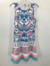 Pre-Owned Jean-Pierre Klifa Blue Size XS Shift Knee Length Sleeveless Dress